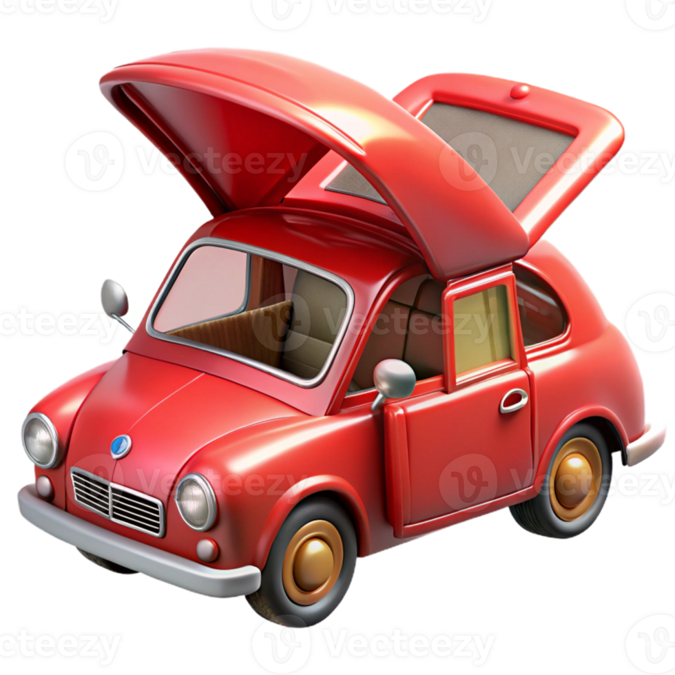 impressive minimalist Red Flying Car with Undercarriage Lights exclusive png