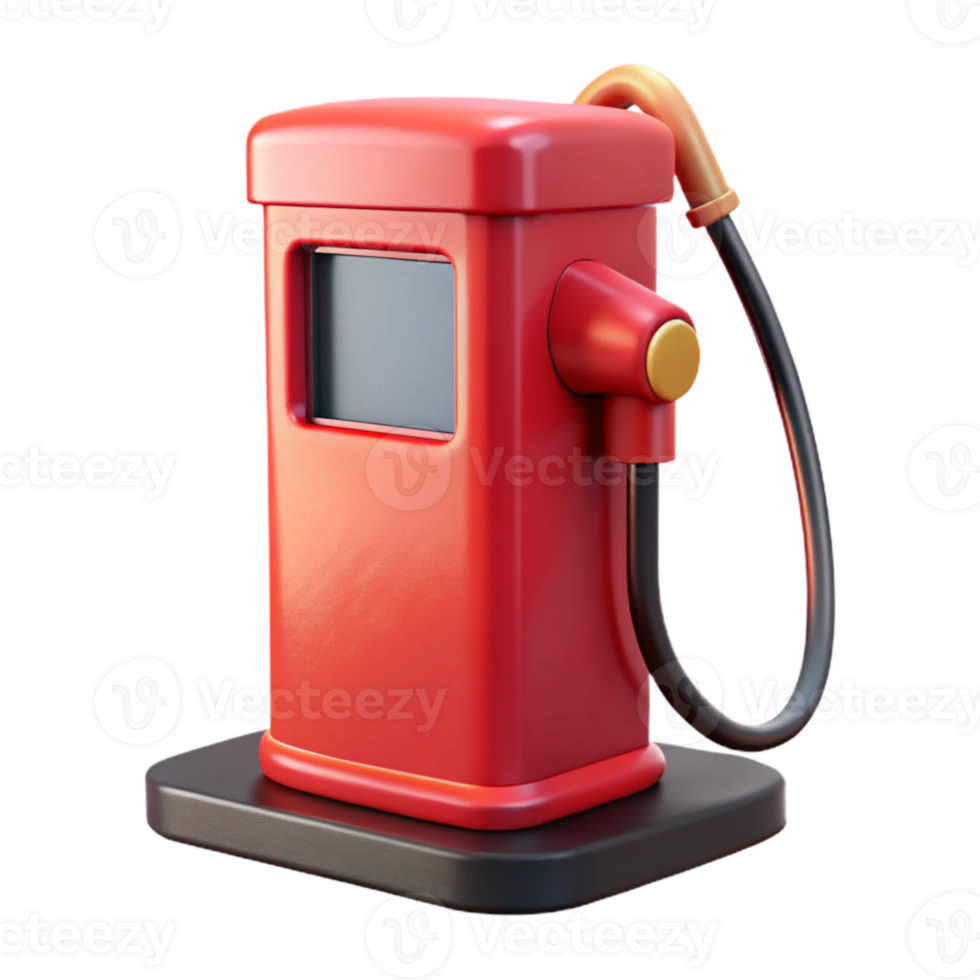 wonderful traditional Red Gas Pump Front View Isolated professional png