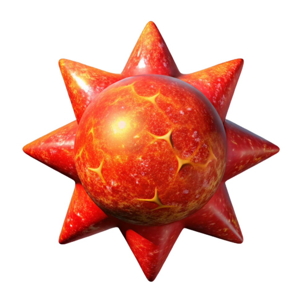 wonderful classic Red Giant Star with Glowing Corona detailed png