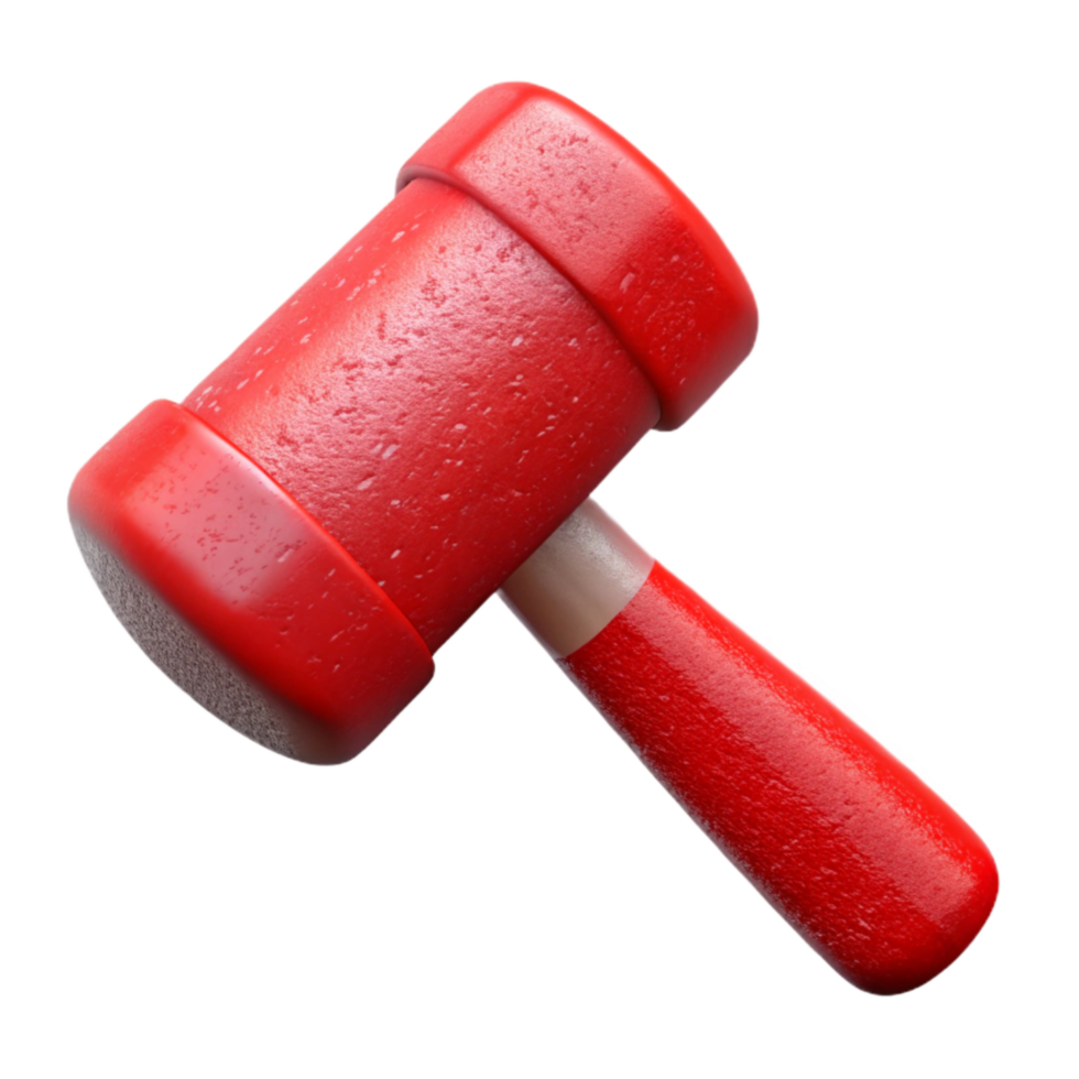 wonderful modern Red Hammer Isolated Cutout with Realistic Texture premium png