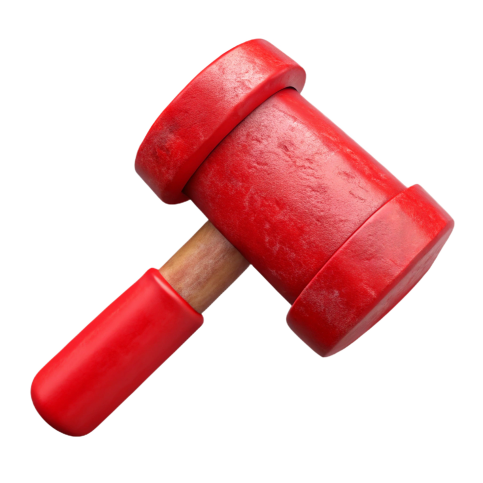 stunning traditional Red Hammer Isolated Cutout with Realistic Texture exclusive png