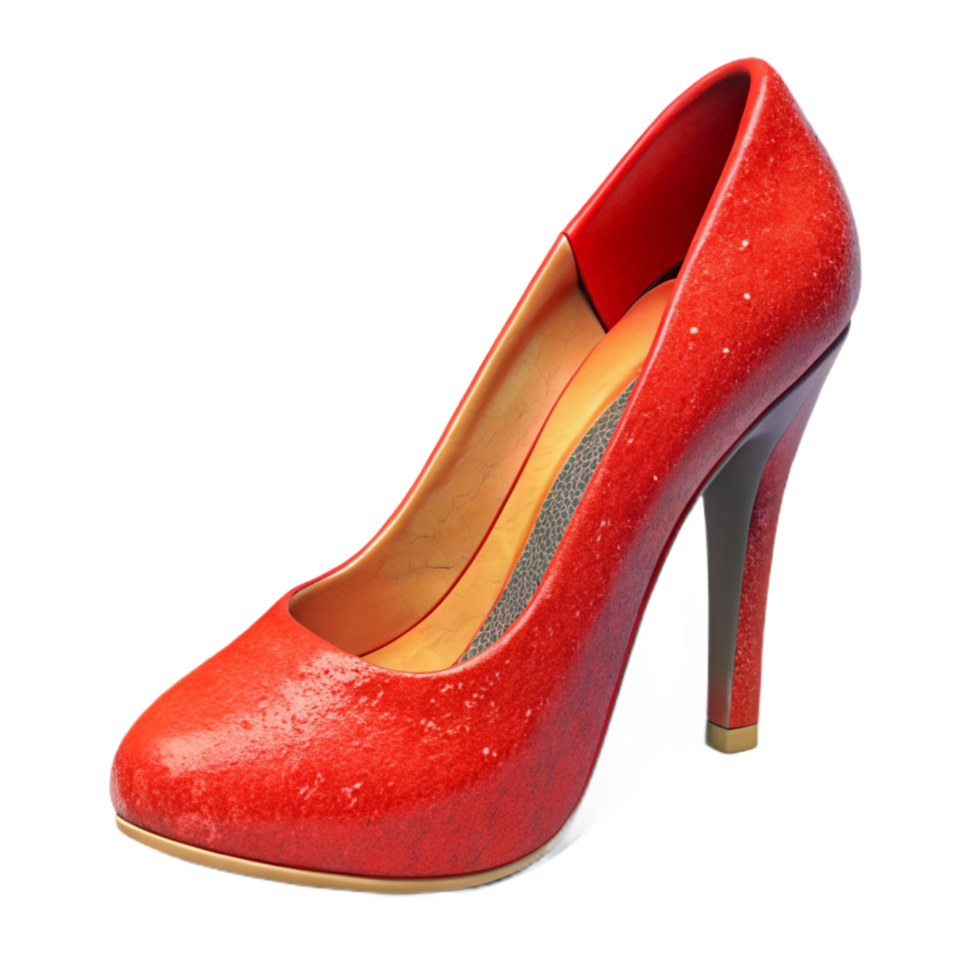 elegant abstract Red High Heels Front View Isolated on Transparent Background exclusive png