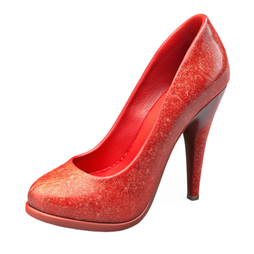 vibrant modern Red High Heels Side View Isolated on Transparent Background high quality png