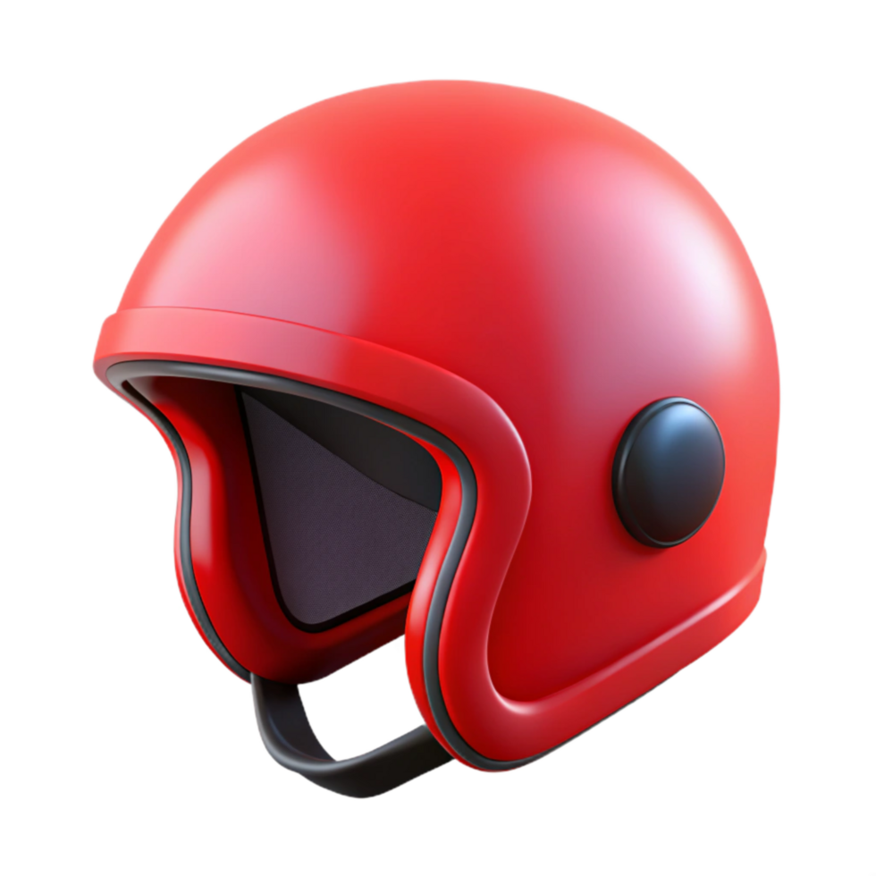 elegant vintage Red Motorcycle Helmet Side View professional png