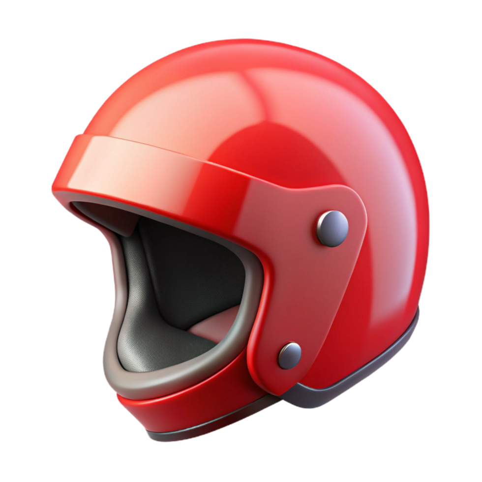 serene creative Red Motorcycle Helmet Side View professional png