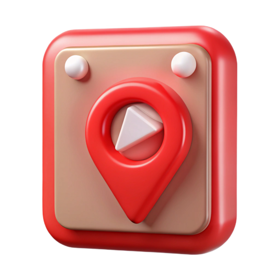extraordinary artistic Red Navigation App Interface Transparent Cutout Element detailed png
