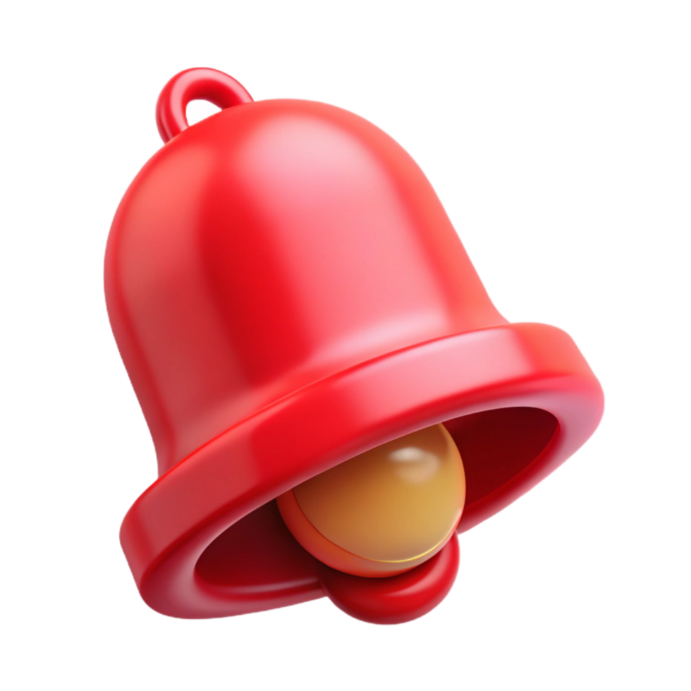 magnificent modern Red Notification Bell Icon for Online Updates Transparent Background detailed png
