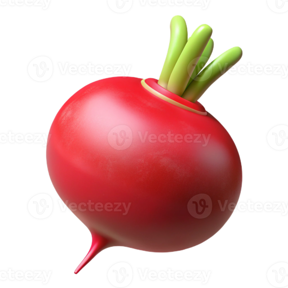 impressive traditional Red Radish Isolated White Background Transparent professional png