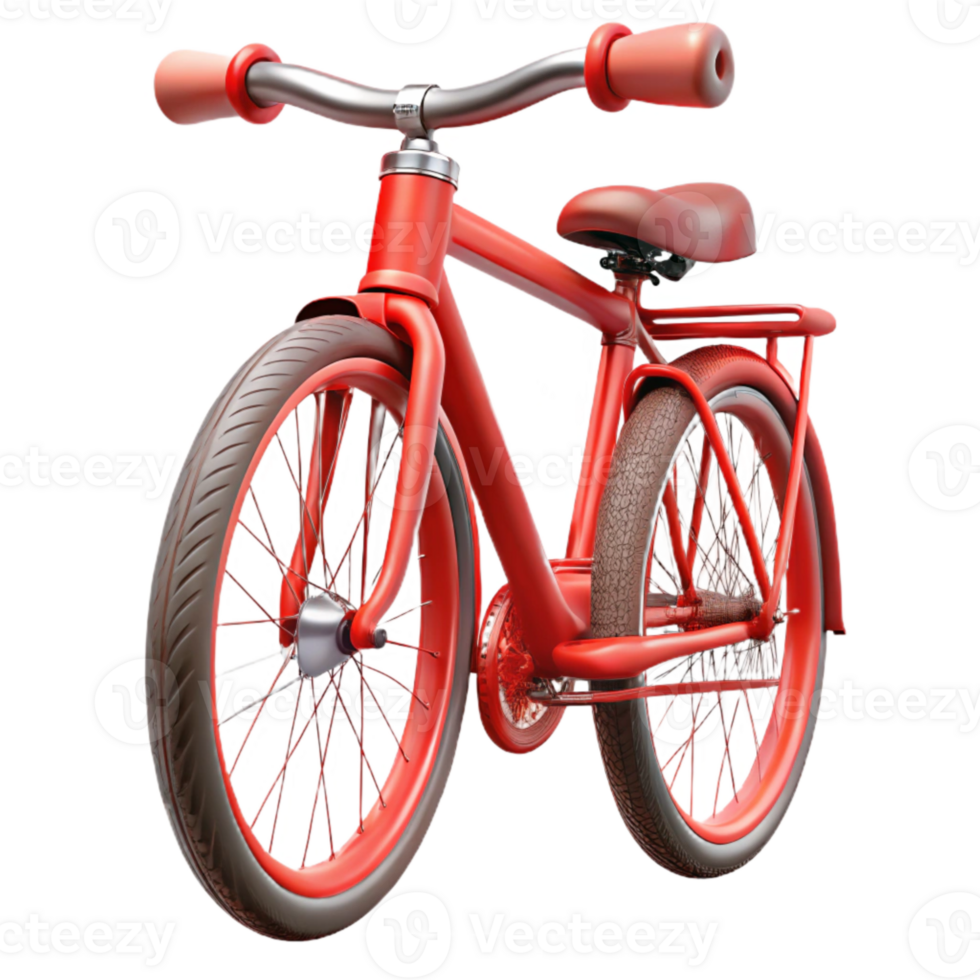 serene classic Red Road Bike Front View Transparent Background exclusive png
