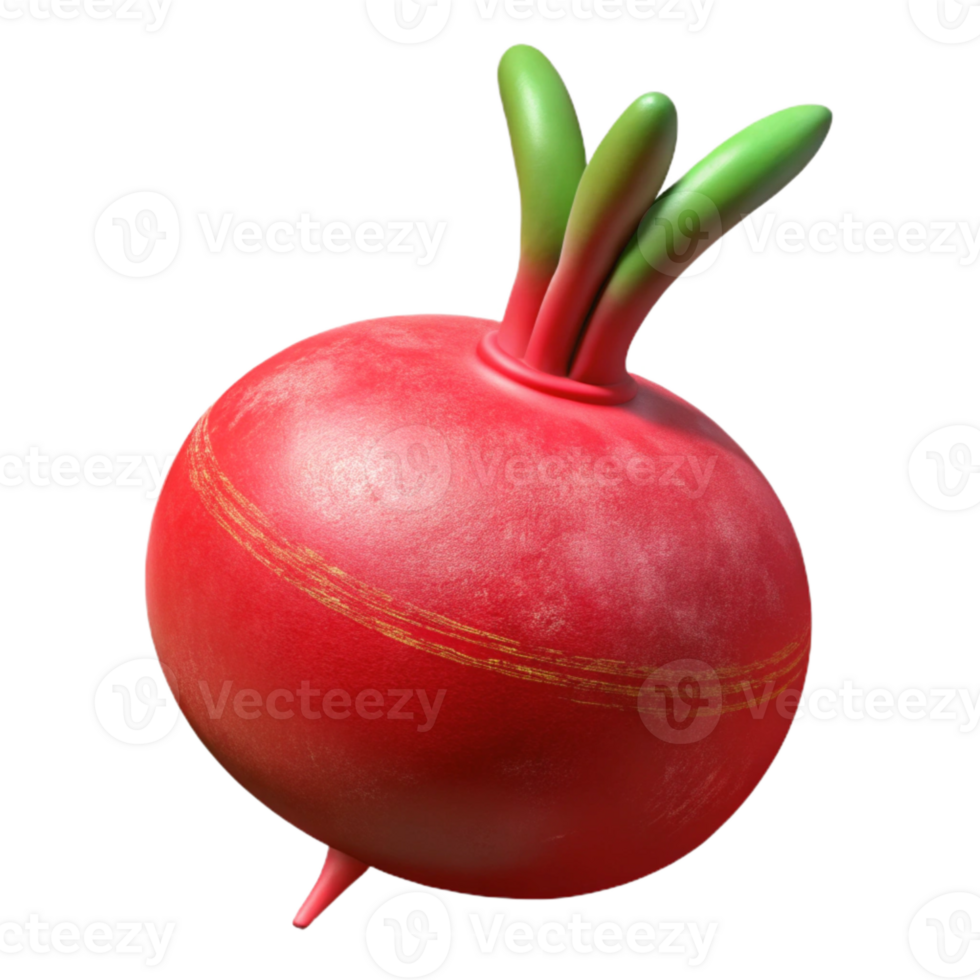 dramatic abstract Red Radish Isolated White Background Transparent genuine png