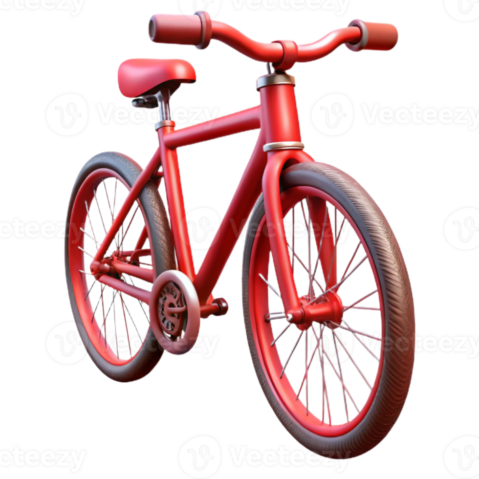 vibrant creative Red Road Bike Front View Transparent Background professional png