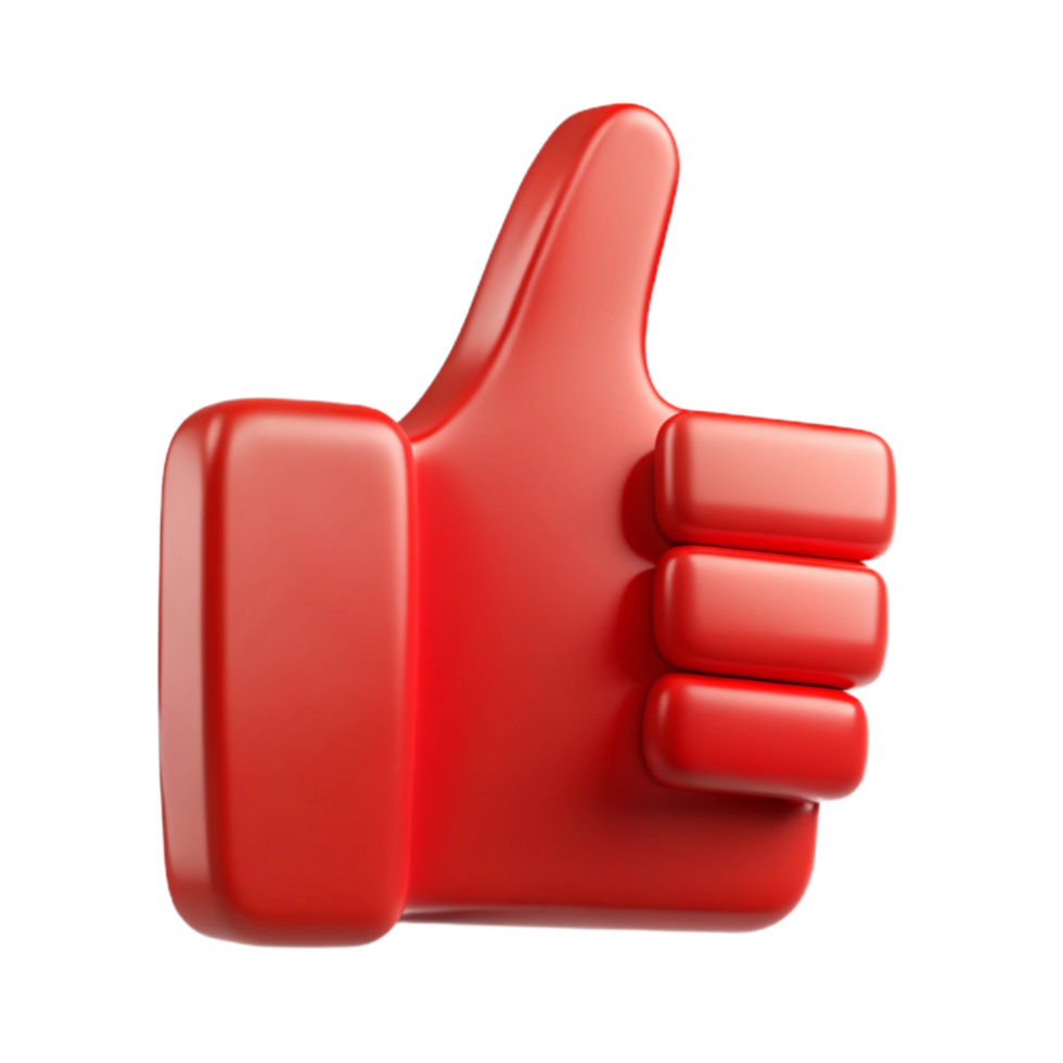 extraordinary classic Red Thumbs Up Icon for Online Feedback Transparent Background authentic png