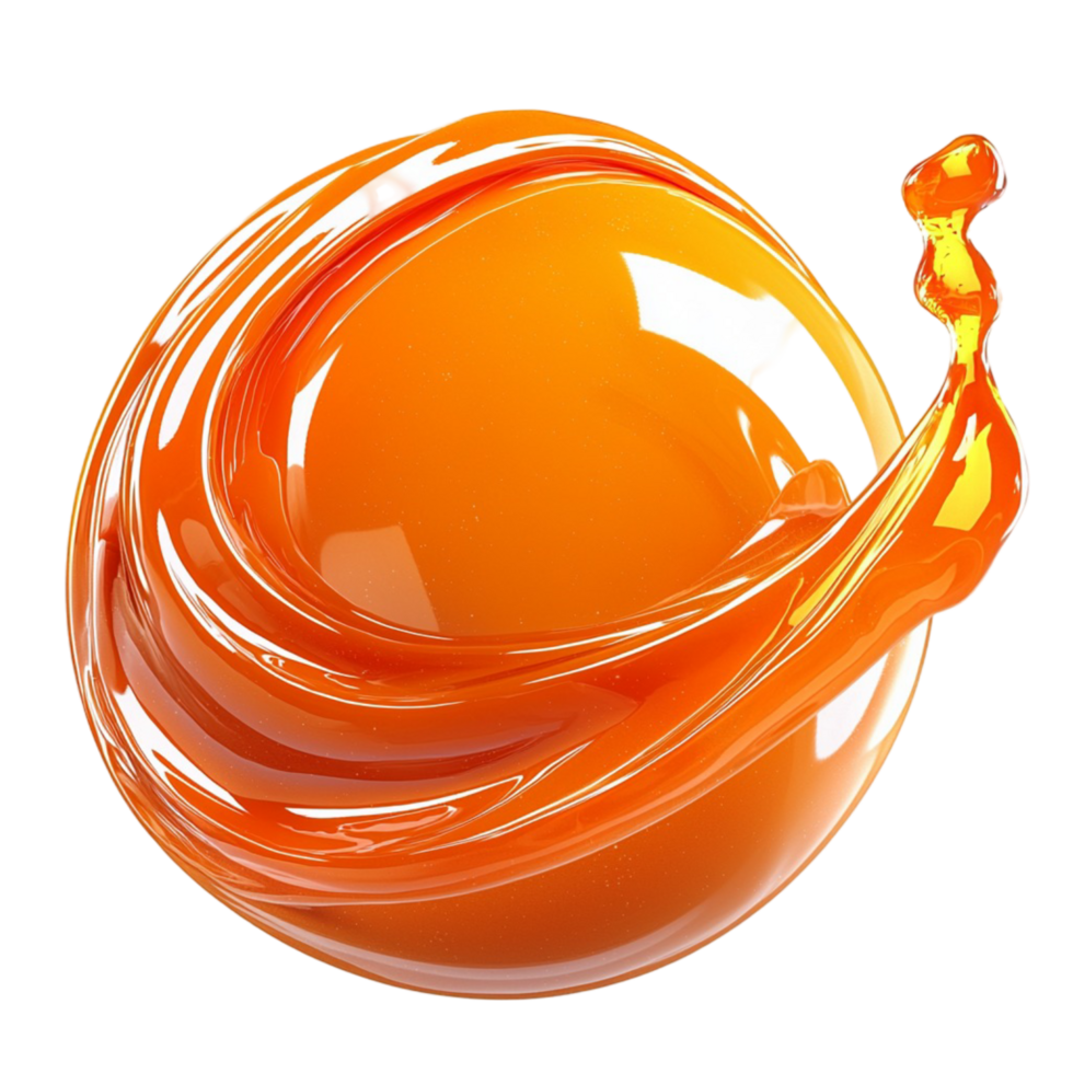 Glossy caramel swirl a texture amber color png