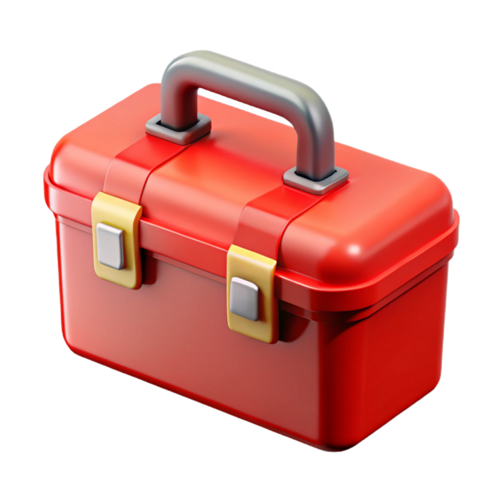 wonderful abstract Red Toolbox Cutout Isolated on Transparent Background authentic png