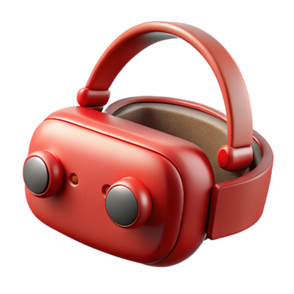 wonderful creative Red Virtual Event Headset Isolated original png