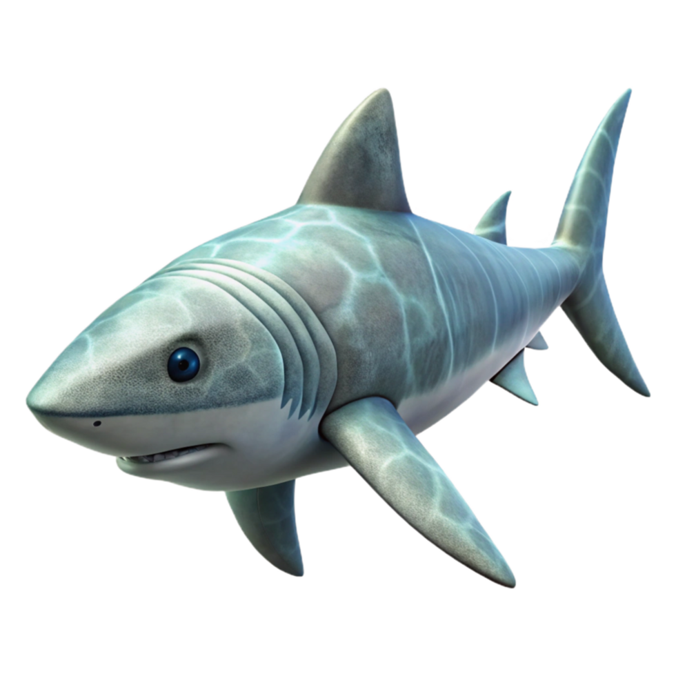 dramatic abstract Reef Shark Cutout Side Profile Transparent Background high resolution png