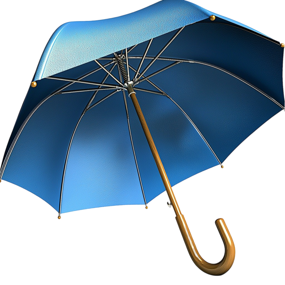 blue umbrella a curved golden hle png