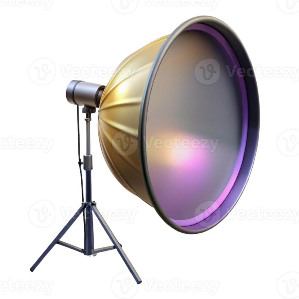 elegant artistic Reflector Light Bounce Photography Setup Transparent Background high quality png