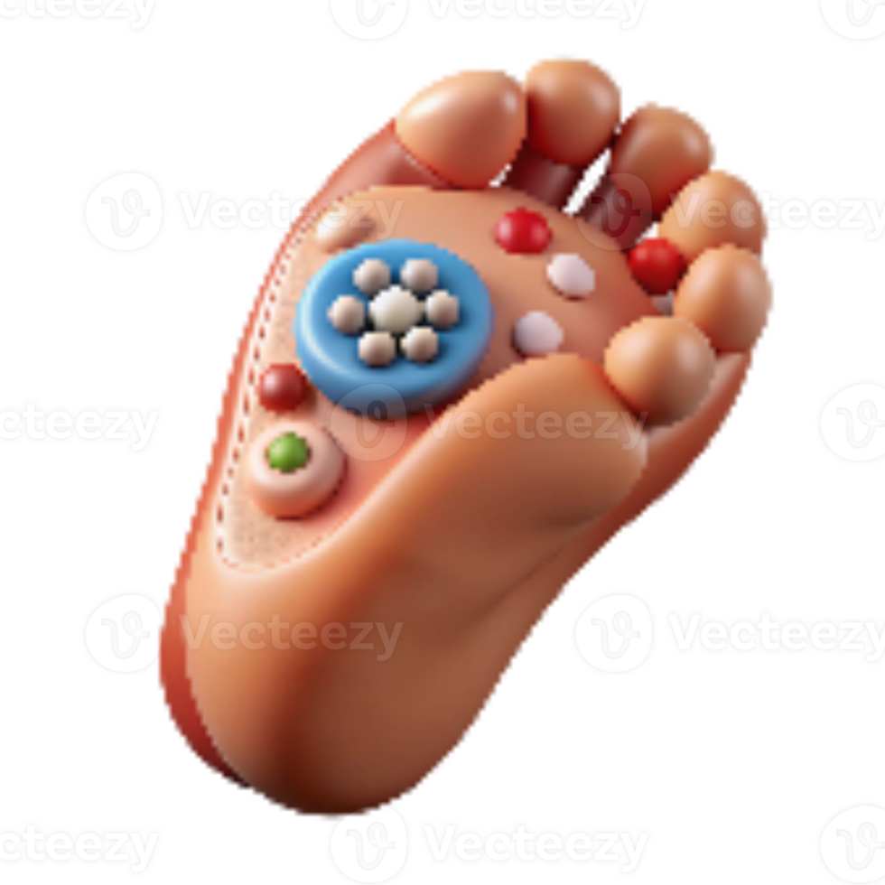 wonderful abstract Reflexology Foot Massage Close Up View Cutout detailed png