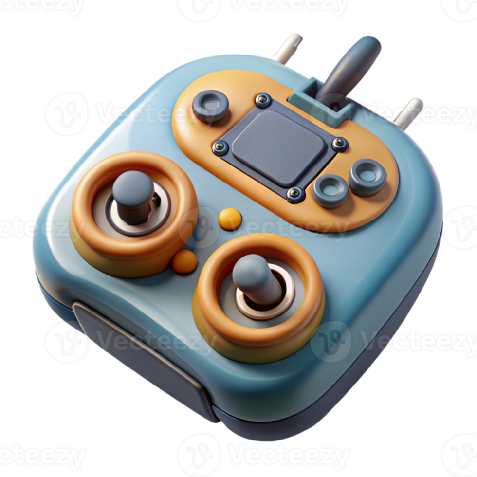magnificent rustic Remote Control for Drone Top View Isolated professional png