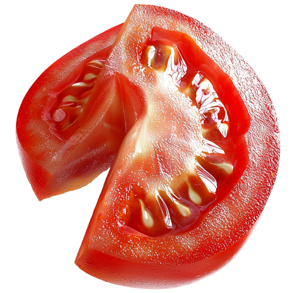 ly sliced red tomato juicy ripe texture png