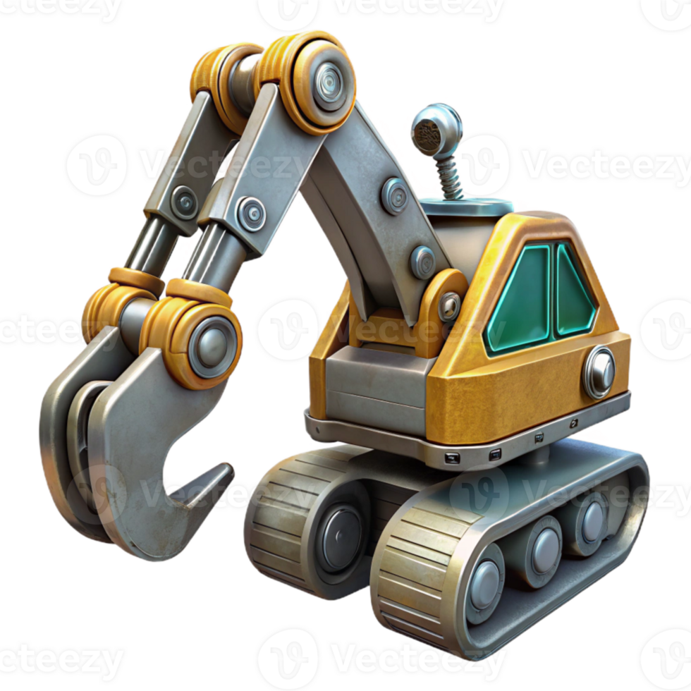 beautiful contemporary Remotely Operated Vehicle Claw Open Transparent Background high resolution png