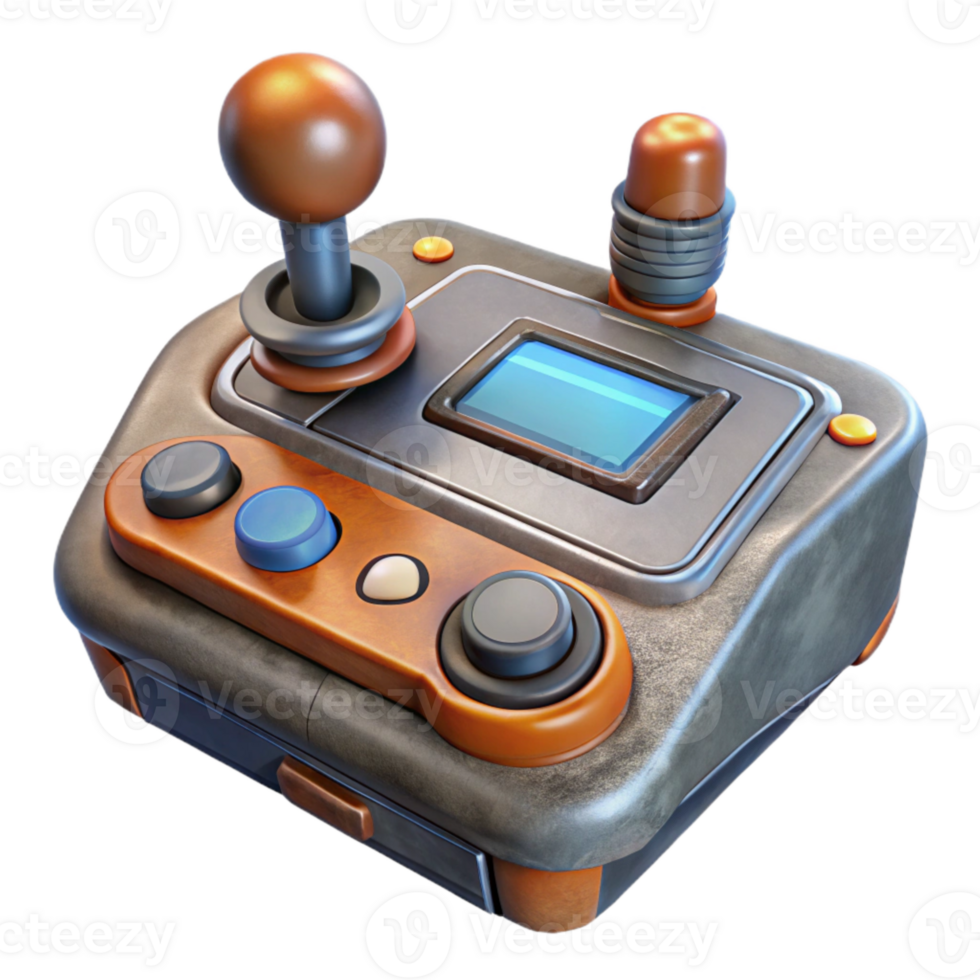 impressive artistic Remotely Operated Vehicle Control Panel with Joystick and Buttons premium png