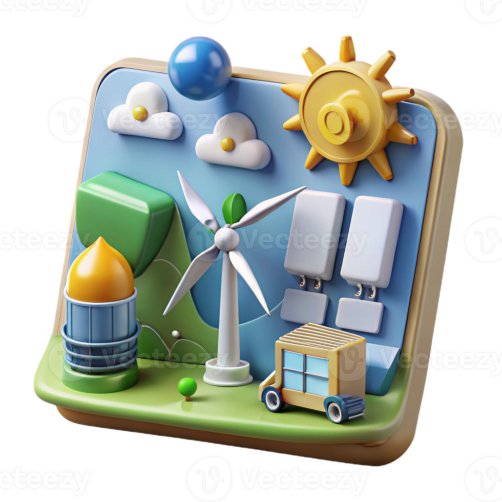 dramatic abstract Renewable Energy Infographic Template Cutout exclusive png