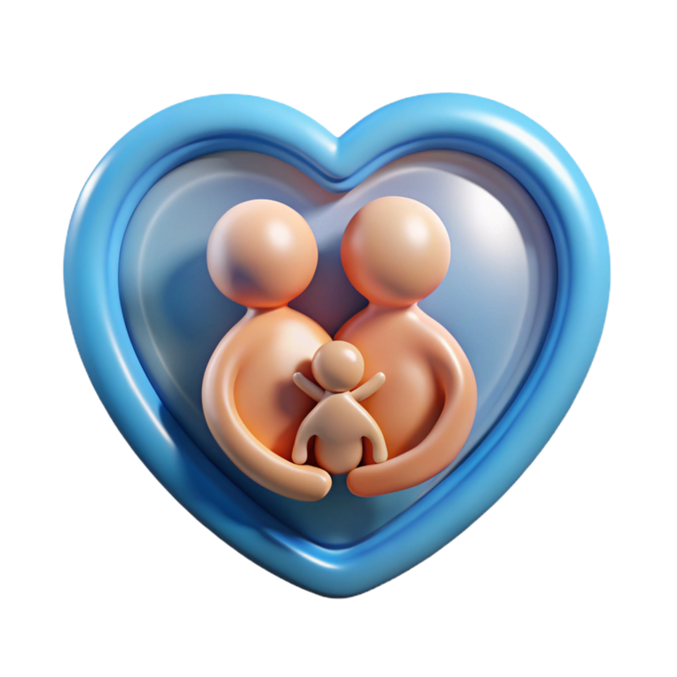 extraordinary minimalist Reproductive Health Icon with Family Silhouette Transparent authentic png