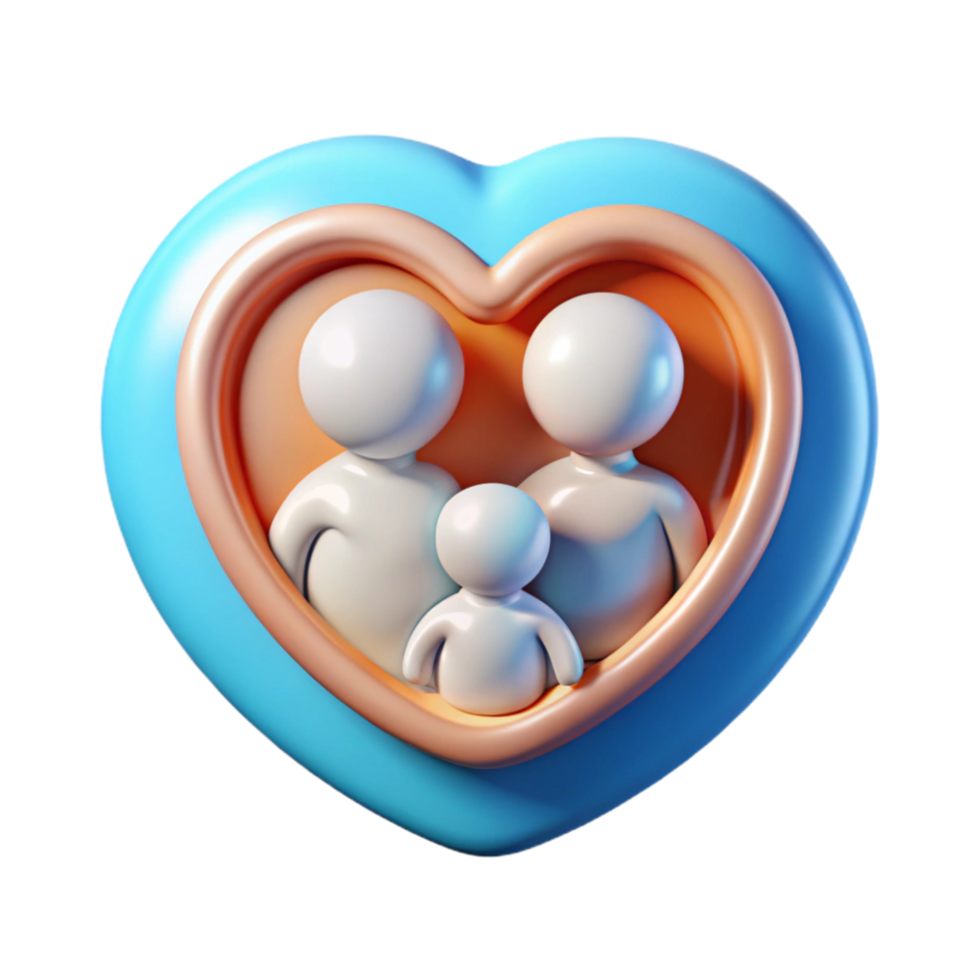 vibrant artistic Reproductive Health Icon with Family Silhouette Transparent genuine png