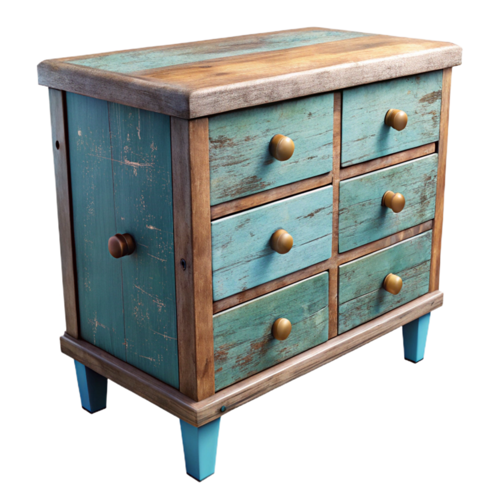 beautiful abstract Repurposed Drawer Chest Upcycled Furniture Transparent Background png