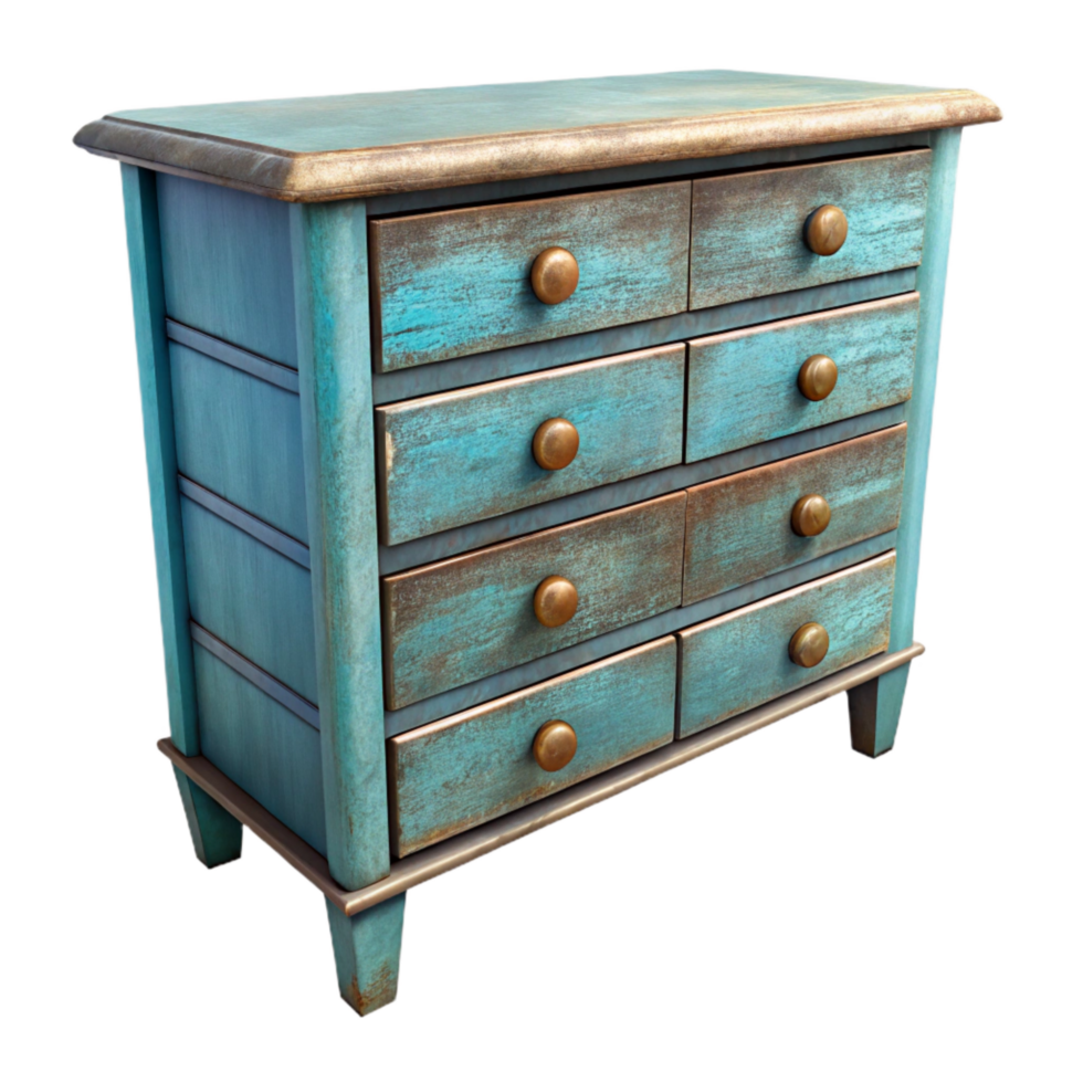 elegant abstract Repurposed Dresser Upcycled Furniture Vintage Style Transparent Background exclusive png