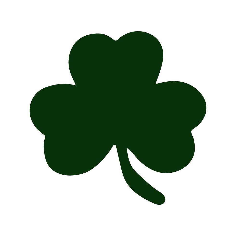 A green shamrock is shown in the image. The shamrock is a symbol of luck and good fortune, and it is often associated with Ireland. The green color of the shamrock is vibrant and eye-catching vector