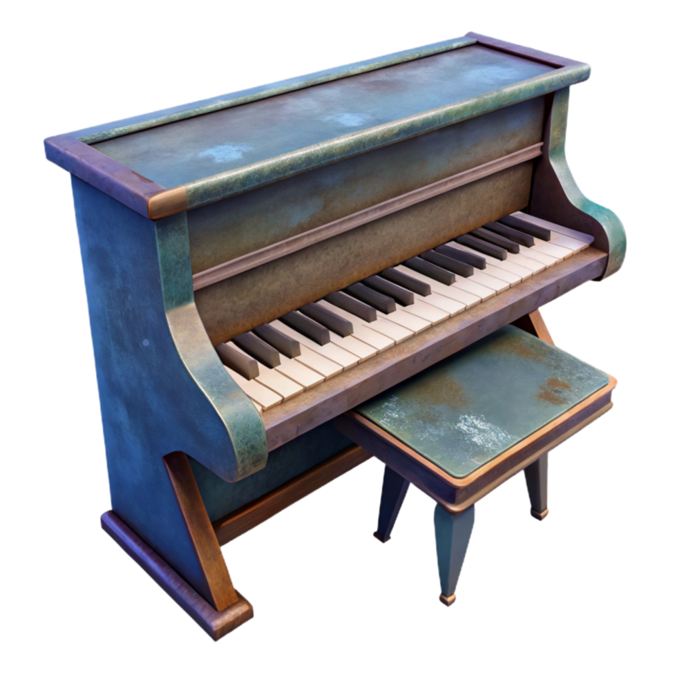 wonderful classic Repurposed Piano Shelf Upcycled Furniture Unique Design Transparent Background exclusive png