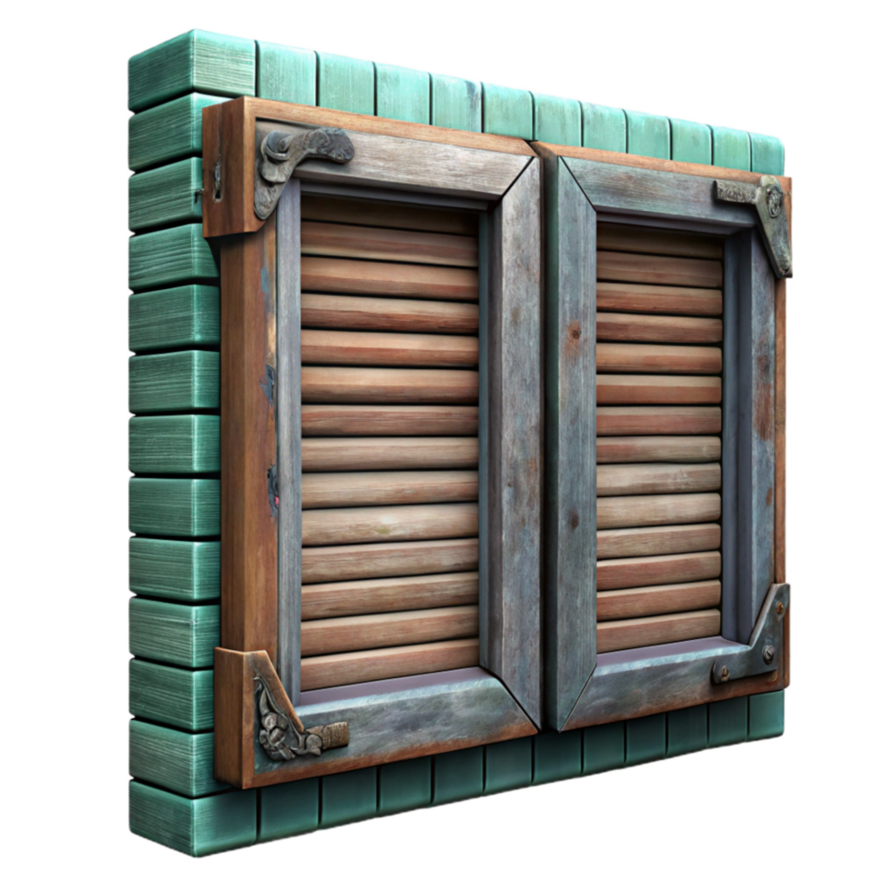 elegant artistic Repurposed Shutter Wall Decor Rustic Style Transparent Background genuine png