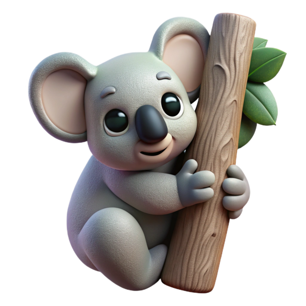 beautiful creative Rescued Koala Hugging Tree Transparent png