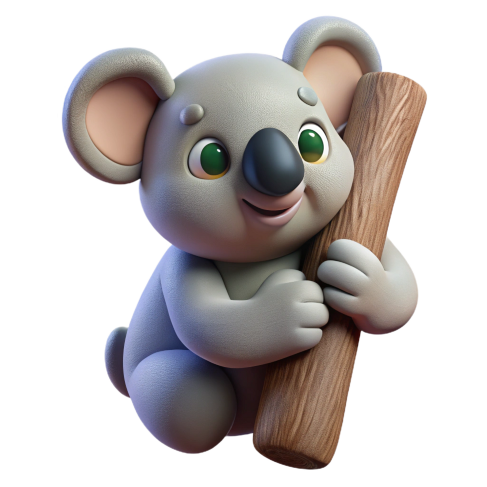 extraordinary abstract Rescued Koala Hugging Tree Transparent high quality png