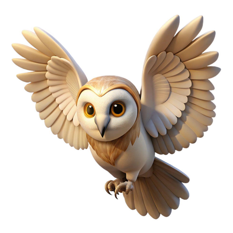 extraordinary minimalist Rescued Owl in Flight Wingspan View Transparent professional png