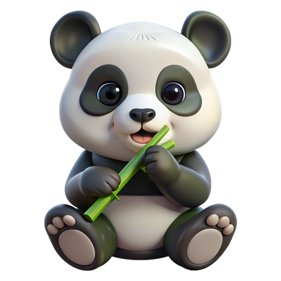 impressive rustic Rescued Panda Cub Eating Bamboo Transparent high quality png