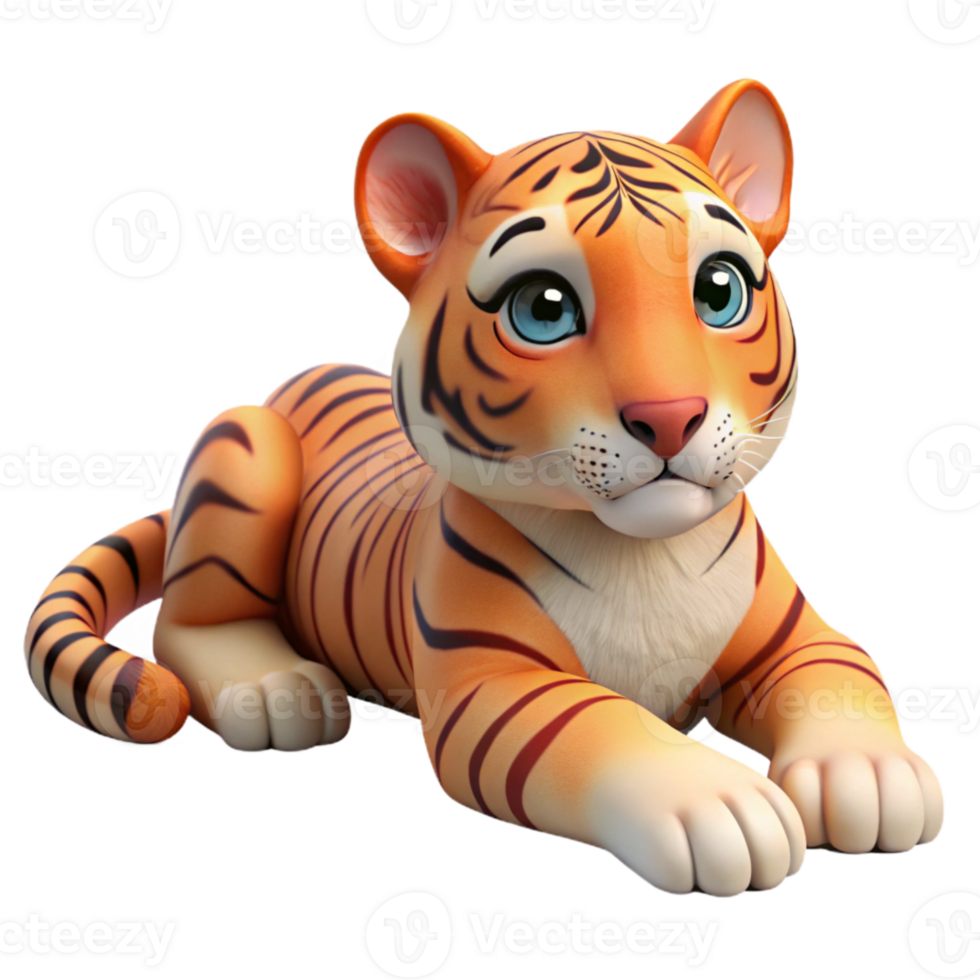 impressive abstract Rescued Tiger Cub Lying Down Transparent authentic png