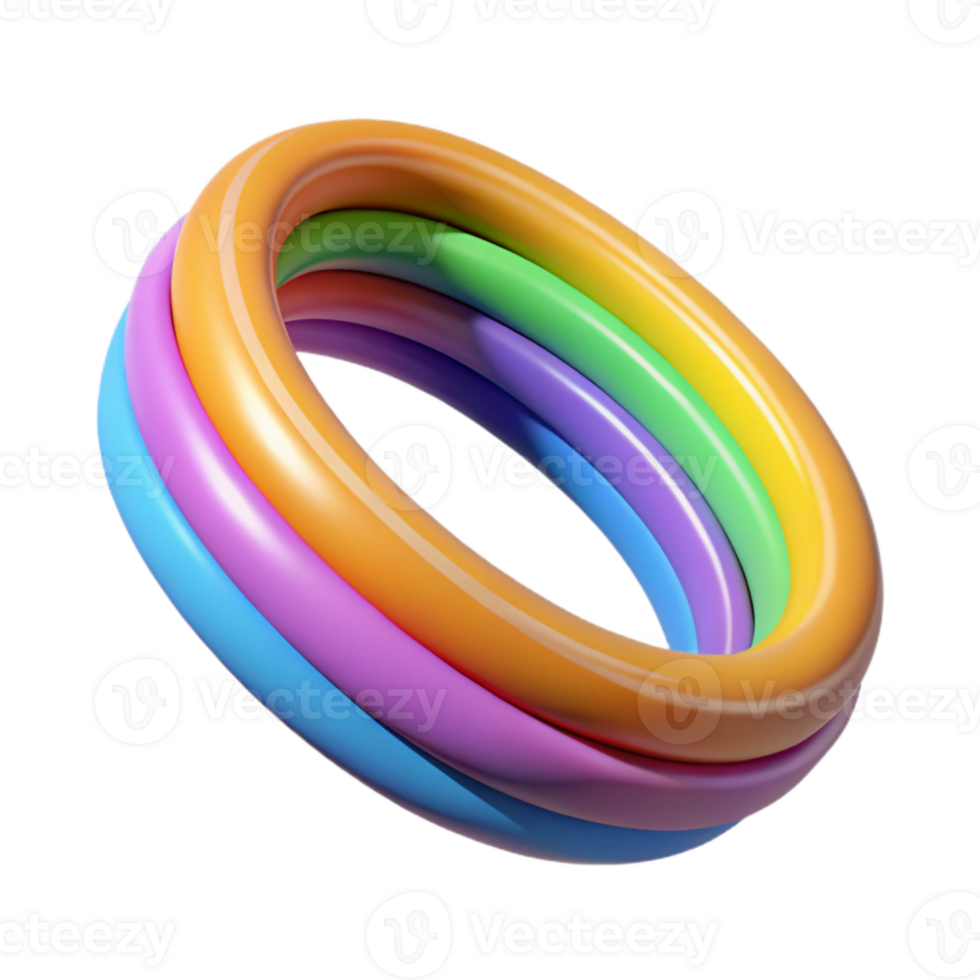 extraordinary creative Resistance Band Stretched Colorful Isolated professional png