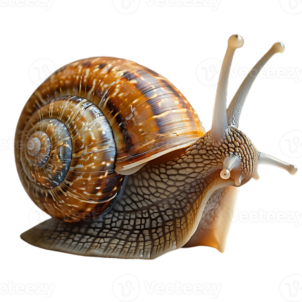 Realistic Snail Isolated on Transparent Background png
