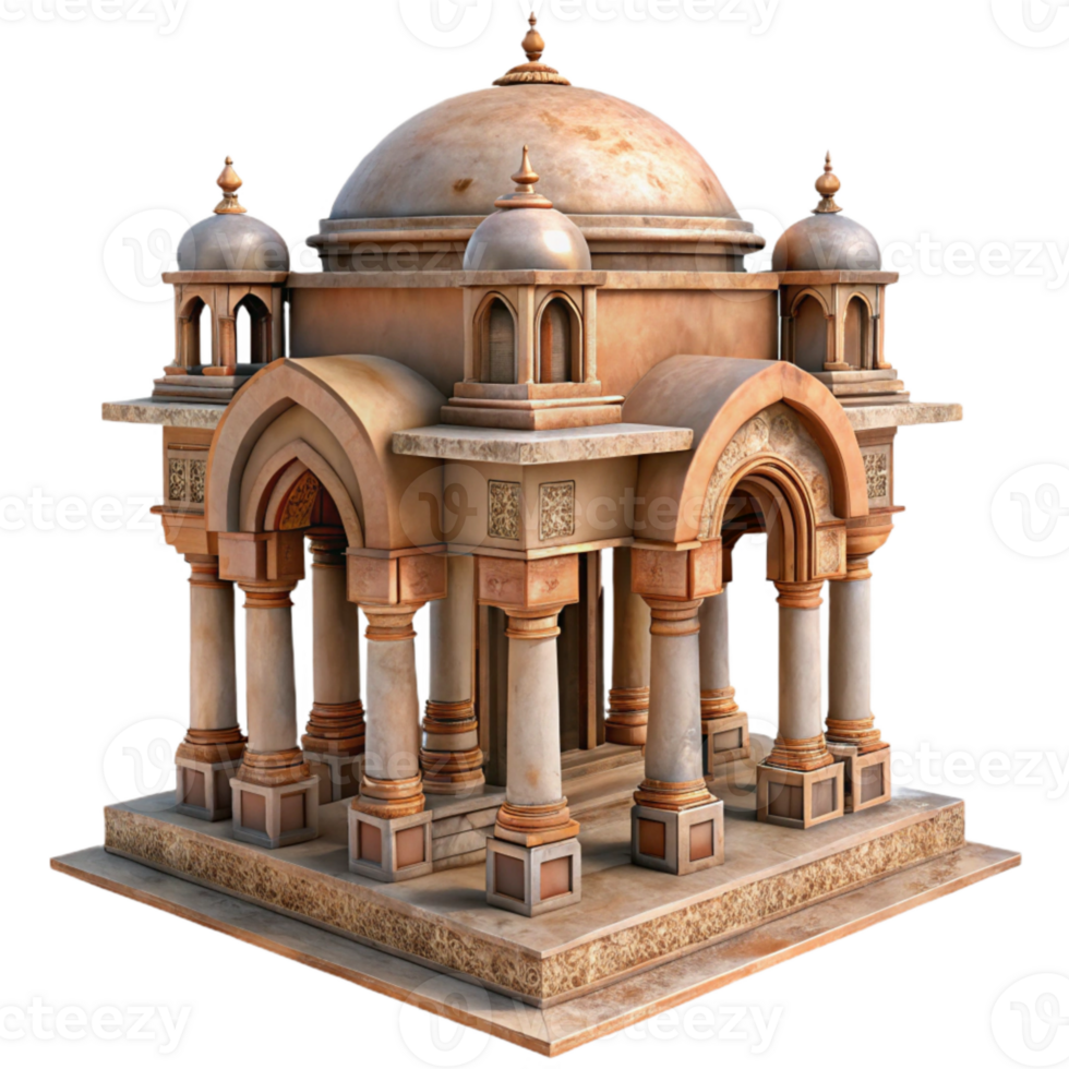 elegant artistic Restored Architectural Model Detail Isolated professional png