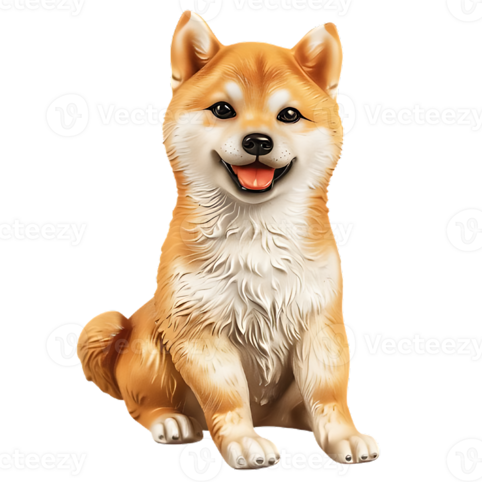 Adorable Shiba Inu Puppy Sitting png