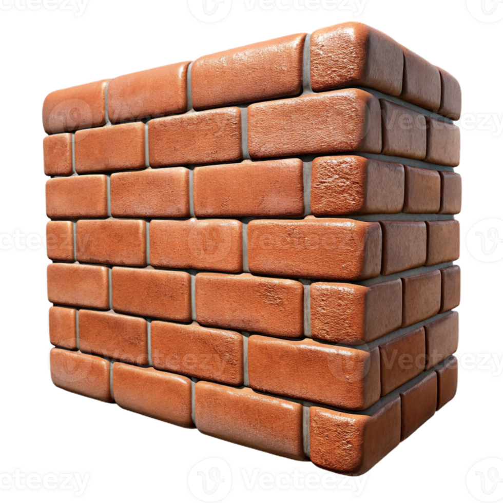 stunning minimalist Restored Brick Wall Texture Close Up Transparent Background professional png