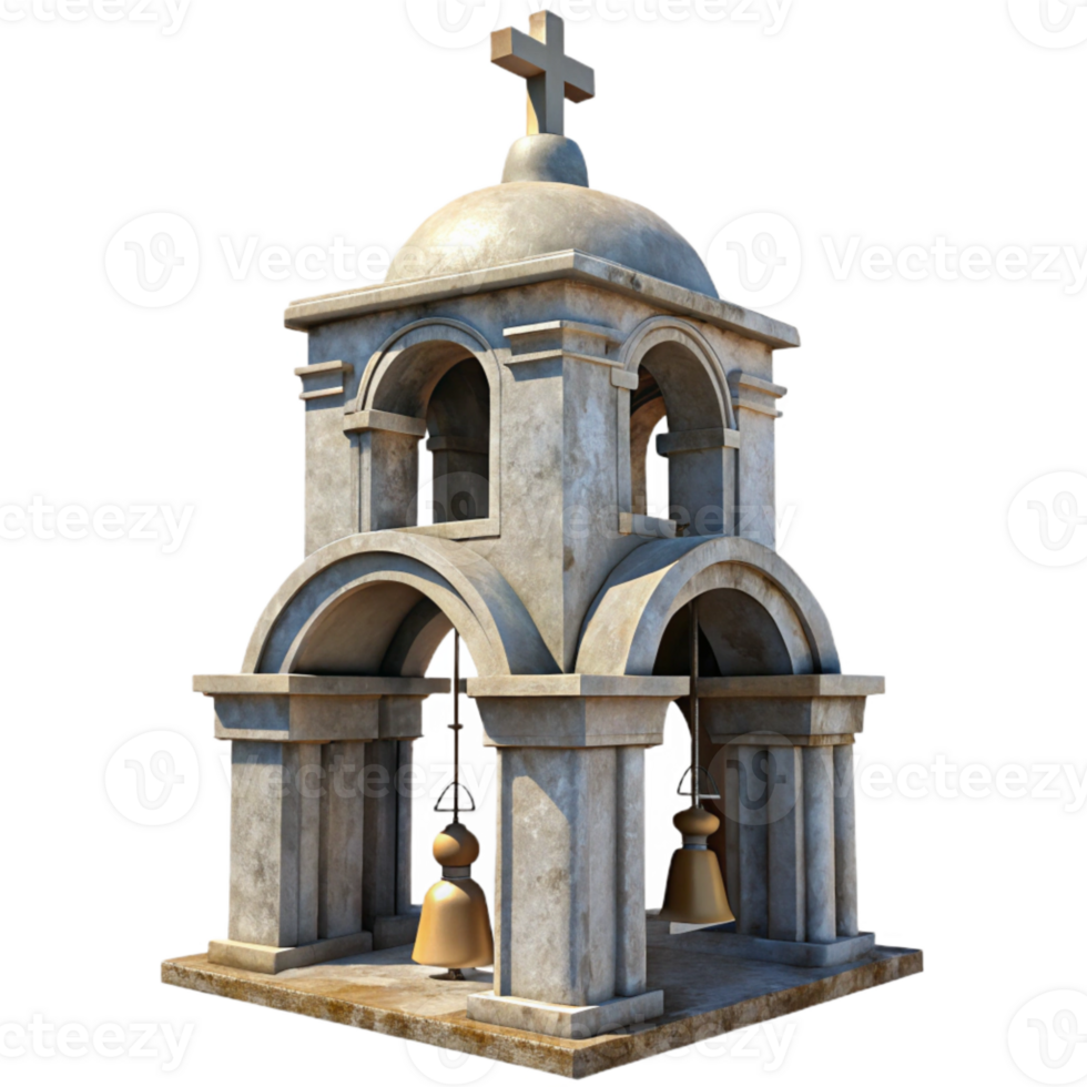 stunning modern Restored Church Bell Tower Tall Structure Transparent Background premium png