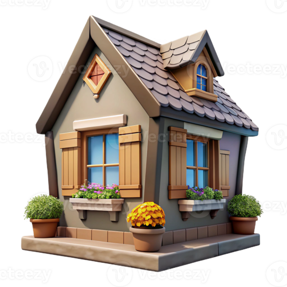 wonderful classic Restored Cottage Flower Boxes Window Detail Transparent Background high resolution png