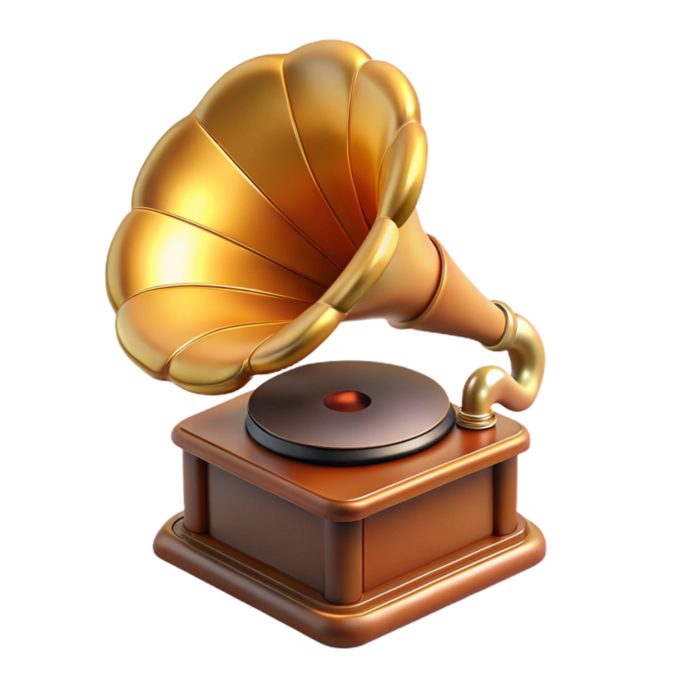 serene artistic Restored Gramophone Needle Close Up Isolated exclusive png