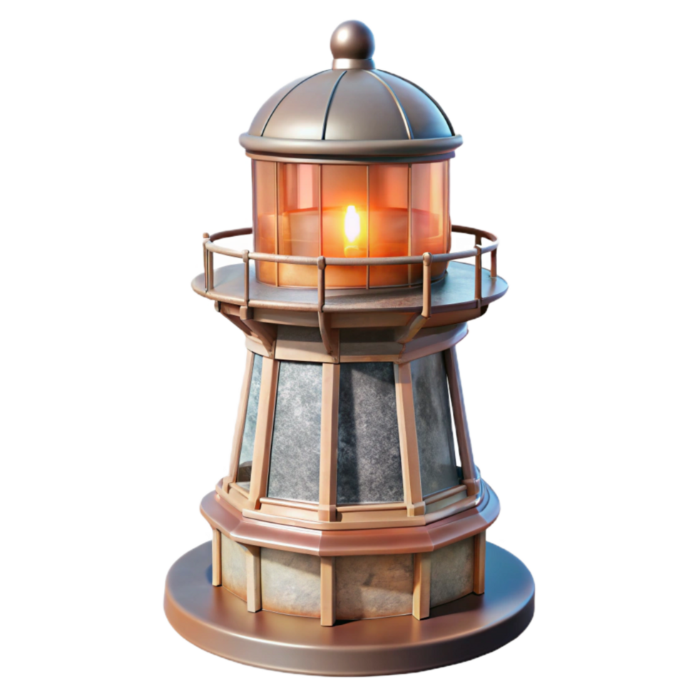 beautiful rustic Restored Lighthouse Fresnel Lens Transparent Background high quality png