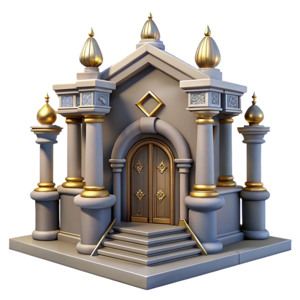 serene artistic Restored Mansion Grand Entrance Transparent Background original png